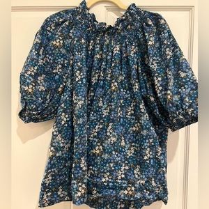 J. Crew Liberty Floral Smocked Top